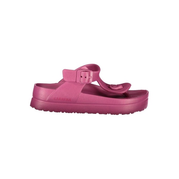 Pink Polyethylene Sandals with Ankle Buckle