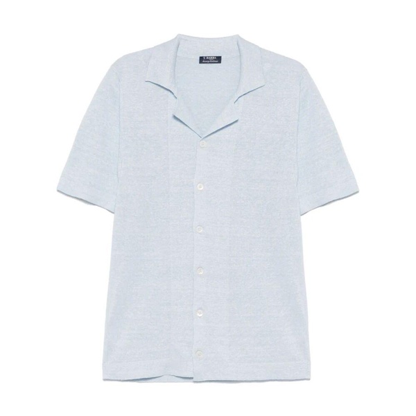 Sky Blue Sweater with Short Sleeves