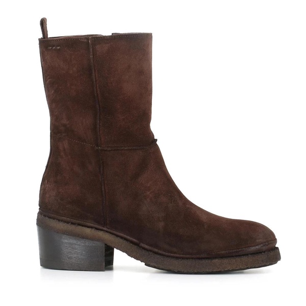 Dark Brown Suede High Boots