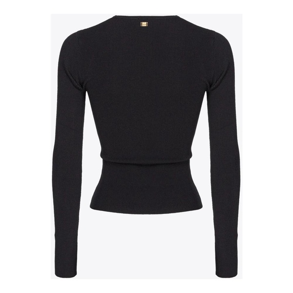Bustier-style sweater with sheer details