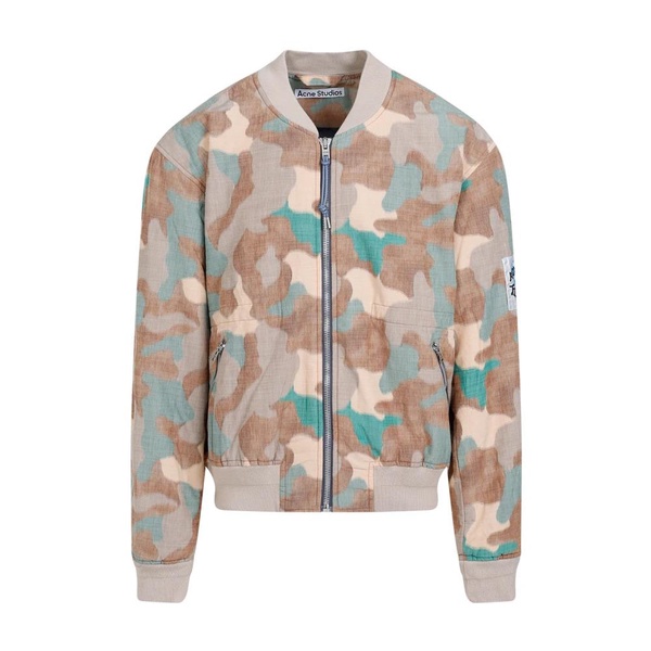 Multicolour Camouflage Bomber Jacket