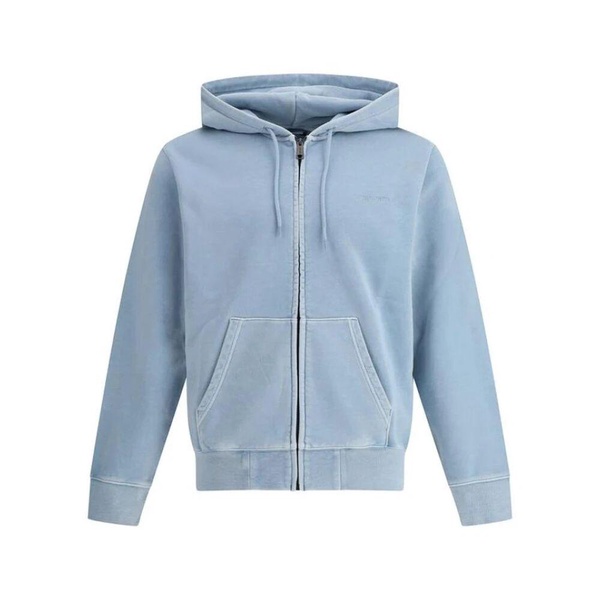 Adjustable Hoodie with Zipper and Ribbed Cuffs