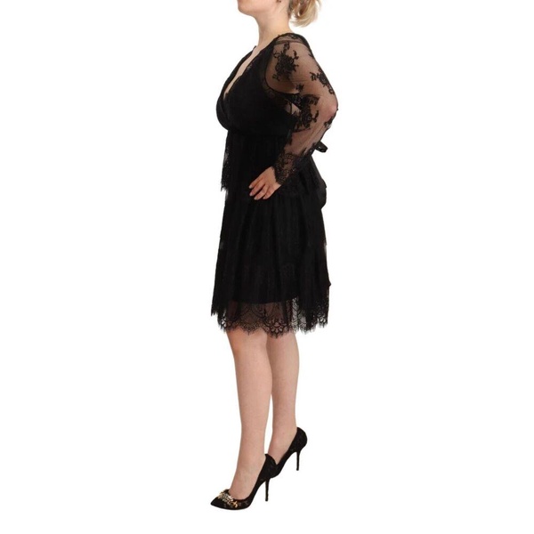 Floral Lace Long Sleeve Shift Dress