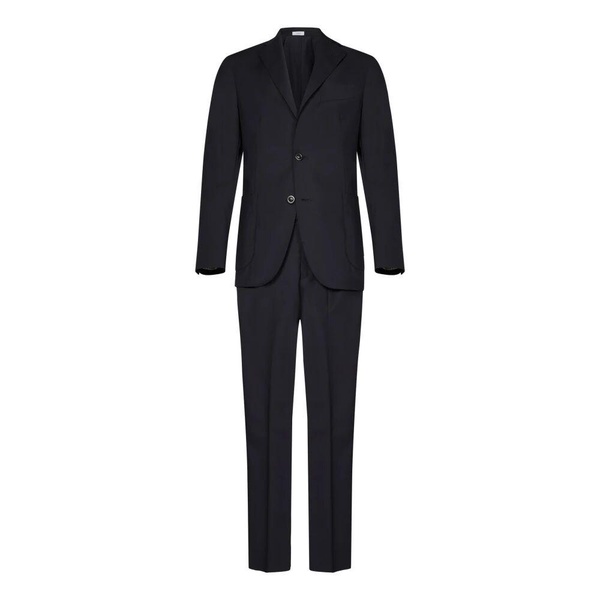 Blue Wool Blazer and Trousers Set
