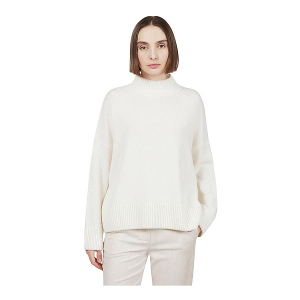 Cashmere Tipping High Neck Sweater