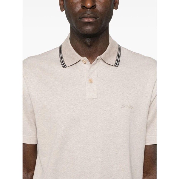 Embroidered logo polo shirt with stripes