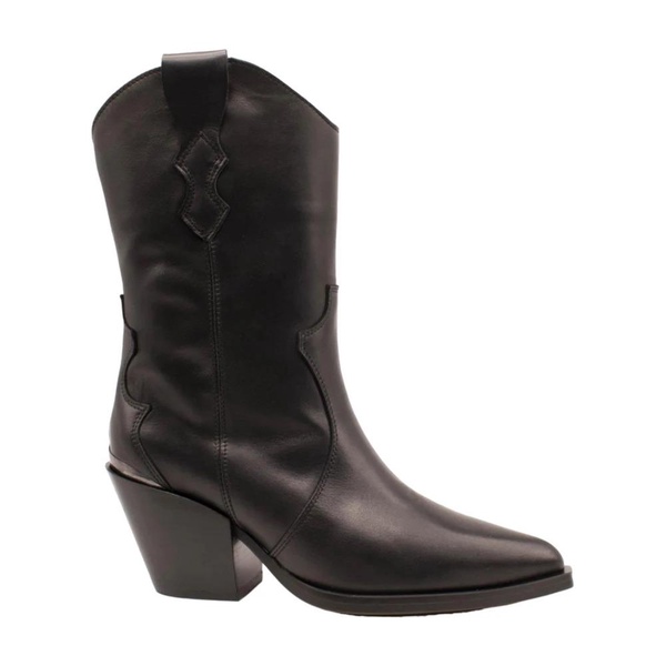 Black Leather Cowboy Boot