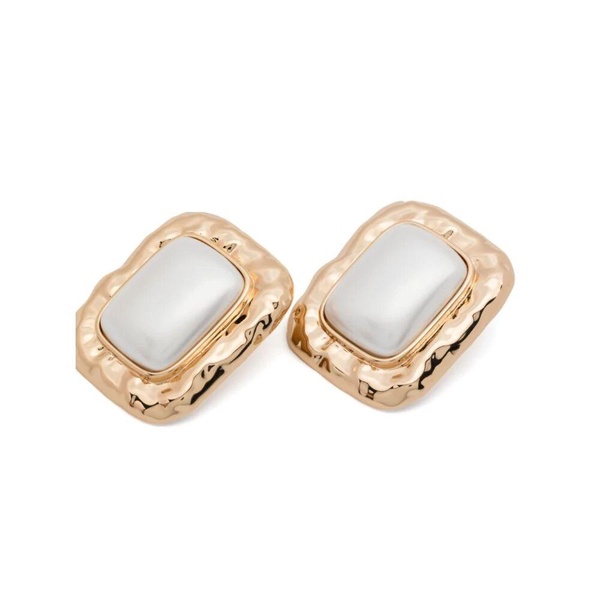 Self-Portrait Mottled' Gold-Plated Brass Earrings
