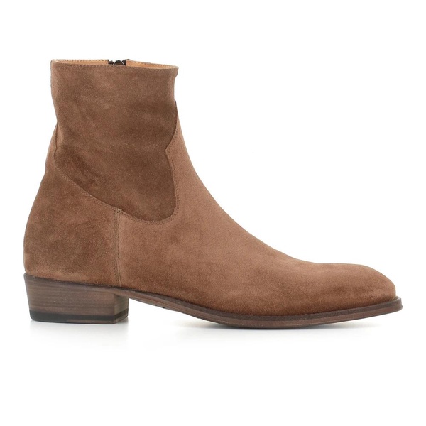 Suede Men's Ankle Boots Brown