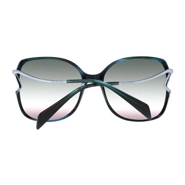 Green Square Acetate Sunglasses with Gradient Lenses