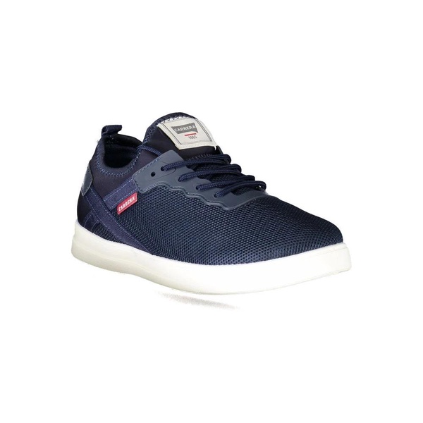 Blue Polyester Sneaker with Laces