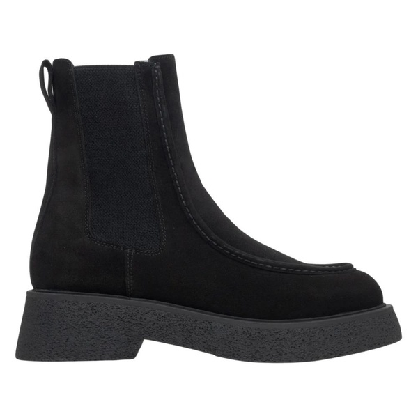 Women`s Black Chelsea Boots made of Italian Genuine Velour Estro ER00115839