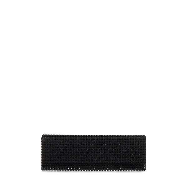 Black Crystal Embellished Foldover Bag