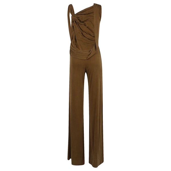 Green Dress with Asymmetrical Neckline