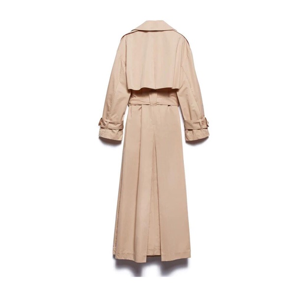 Cotton Blend Trench Coat with Logo