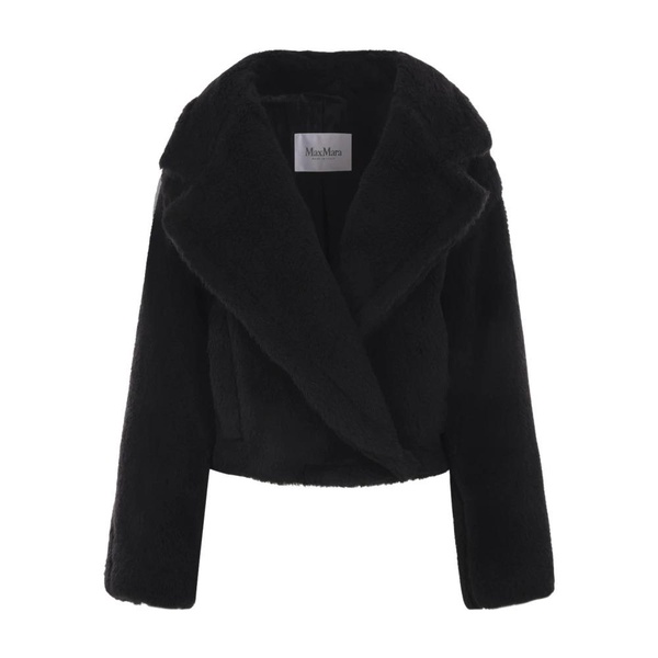 Black Teddy Cropped Coat