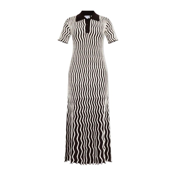 Striped wool polo dress