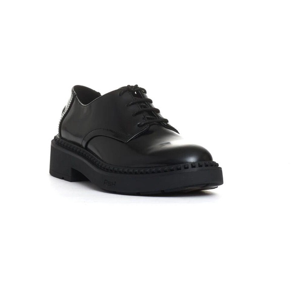Black Leather Lace-Up Shoes