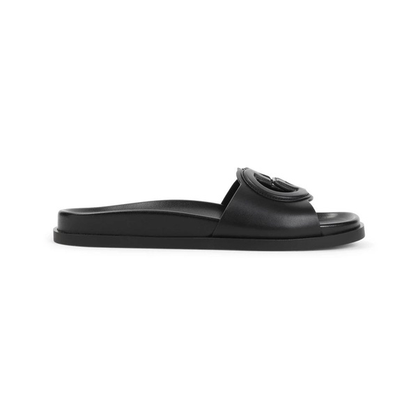 Black Leather Sandals