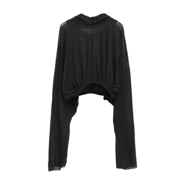 Black Hooded Sweater Elasticated Hem