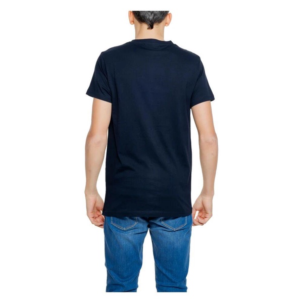 Blue Printed Cotton T-shirt