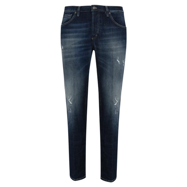 Blue Denim 5-Pocket Low-Rise Trousers