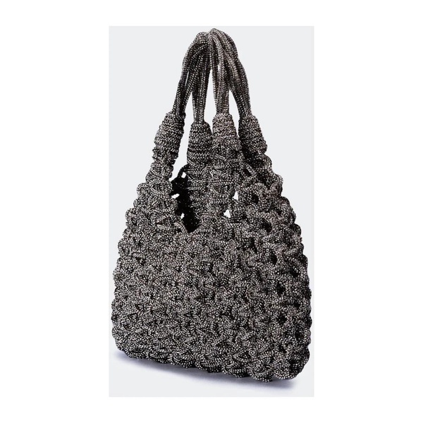 Handwoven Black Diamond Clutch Bag