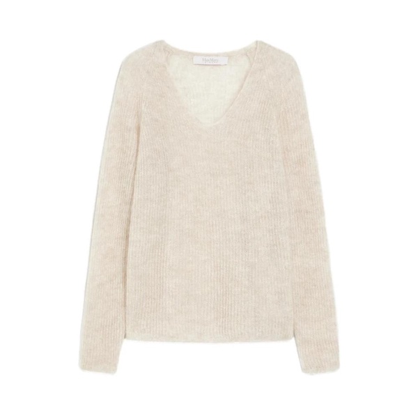 Soft Mohair Blend V-Neck Sweater