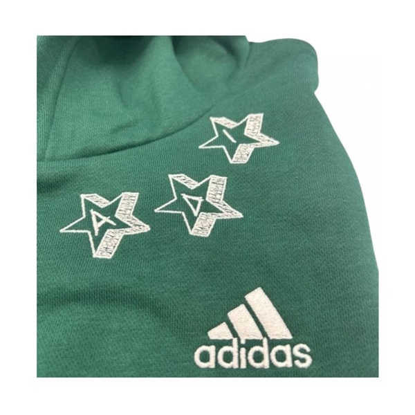 Scribble Fleece Hoodie Green