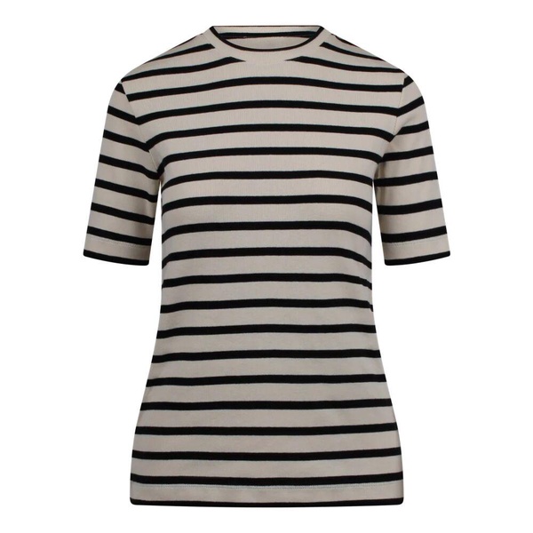 Striped Knitted T-shirt with Logo