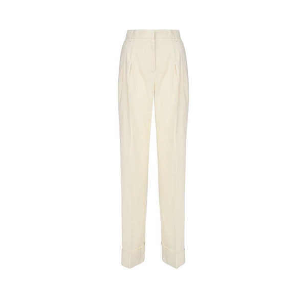 Yellow Linen Blend Nathalie Trousers