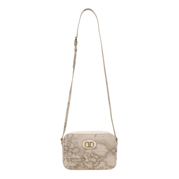 Beige Zip Fastening Bag with Inside Pocket