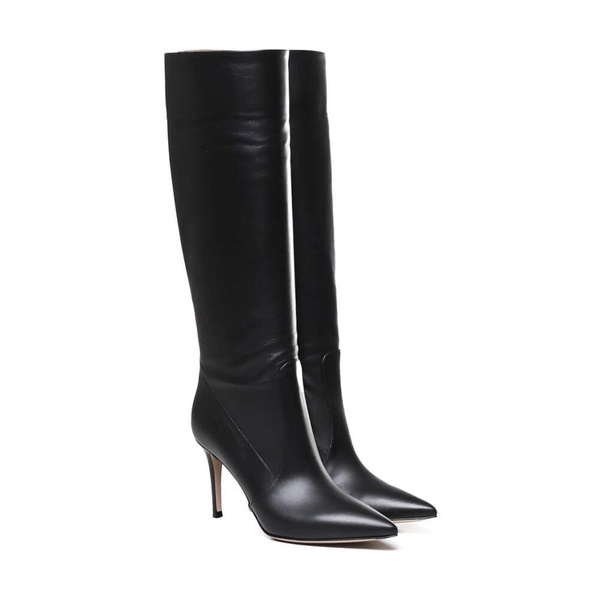 Black Leather Ankle Boots
