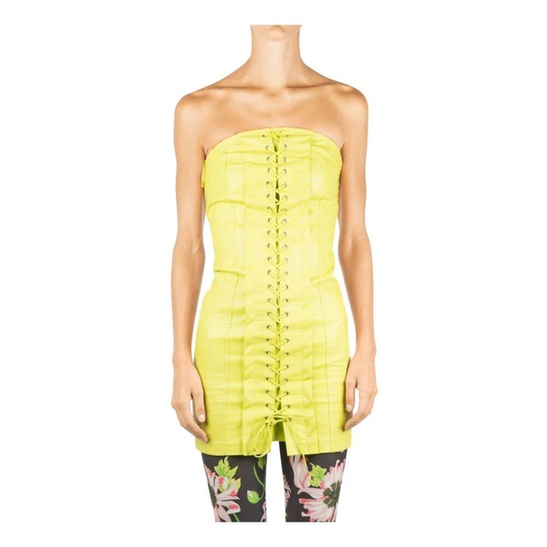 Eco-Leather Mini Bustier Dress