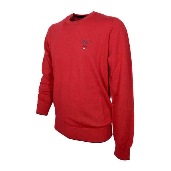 Casual Pure Wool Sweater in Red