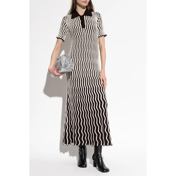 Striped wool polo dress