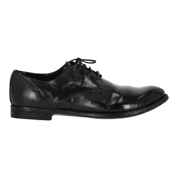 Black Flat Shoes Derby Arc