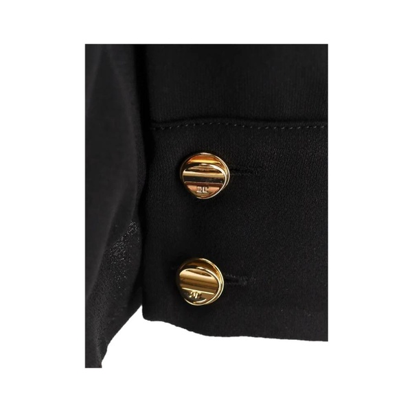 Black Cape Sleeve Shirt with Bow