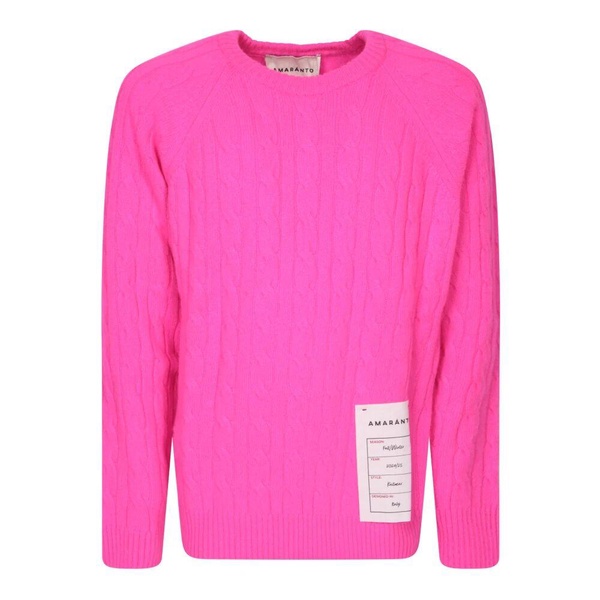 Braided Fuchsia Sweater