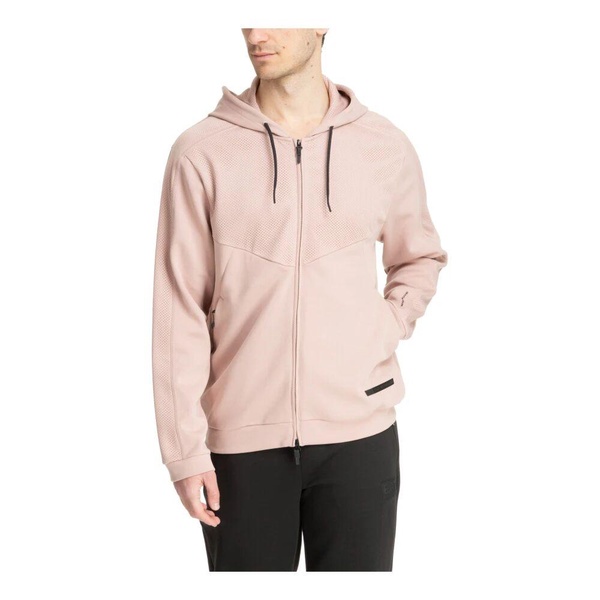 Plain Logo Hoodie with Drawstring and Zip
