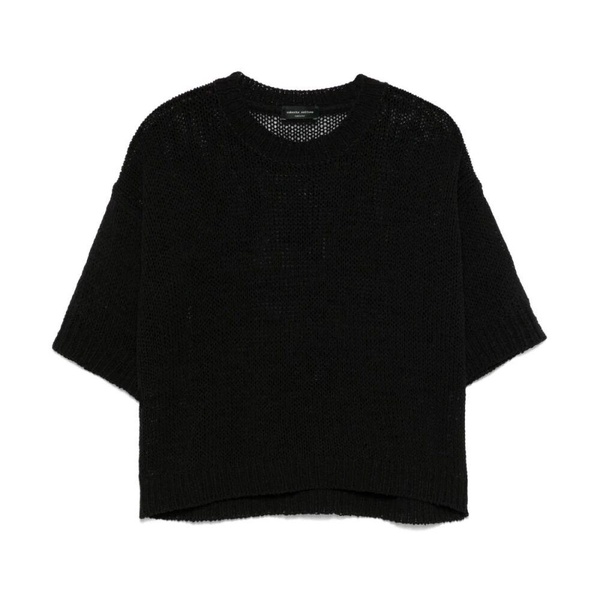 Black Knitted Fisherman Sweater Stylish Eco