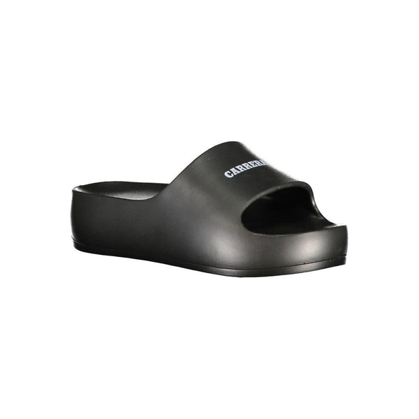 Black Polyethylene Platform Slippers