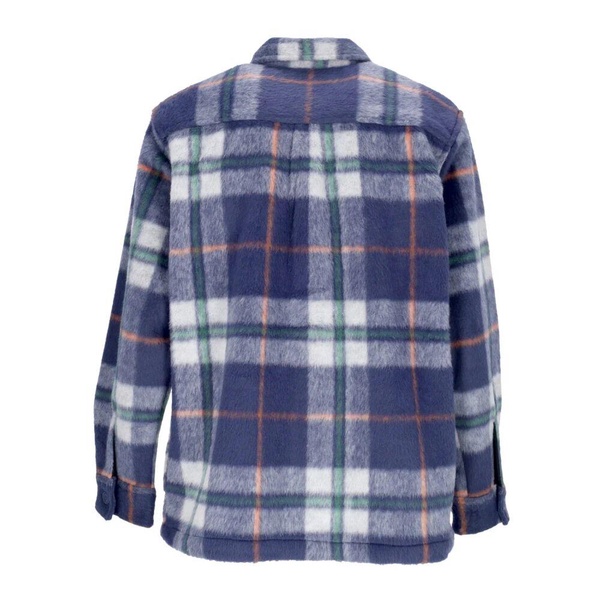 Check Fleece Shirt with Button Closure