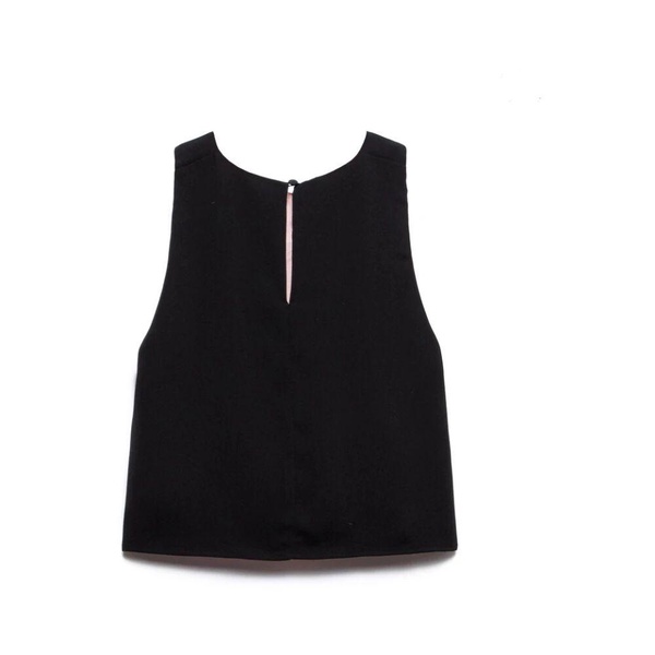 Graphic Neckline Maxi Bow Top