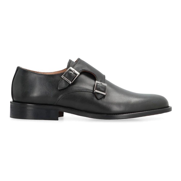 Monk-strap leather shoes