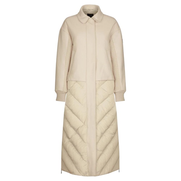 COAT IN NYLON BRIGHT + COMPACT WOOL