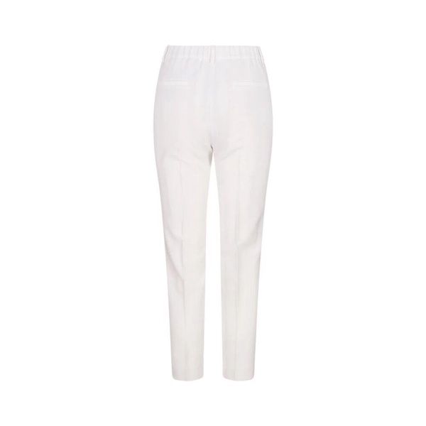 White Tailored Wool Trousers