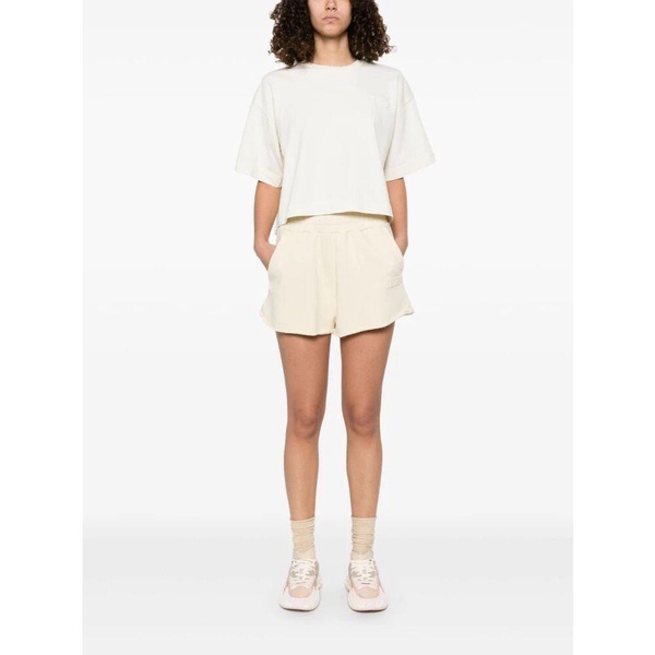 White Crew Neck Logo Patch T-shirt