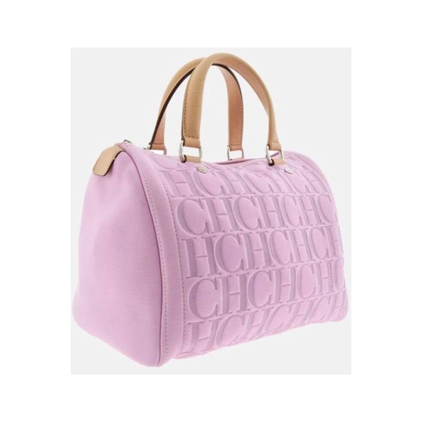 Tattooed Pink Leather Handbag
