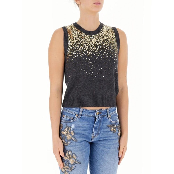 Sequin Wool Gilet Jacket